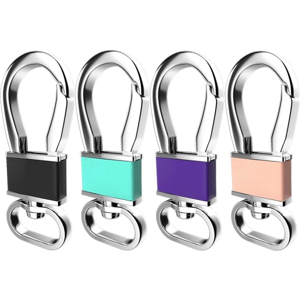 4-pack metallkarbinnyckelring Nyckelklämma, nyckelringar Nyckelring Ringhållare Organizer för bilnyckelsökare