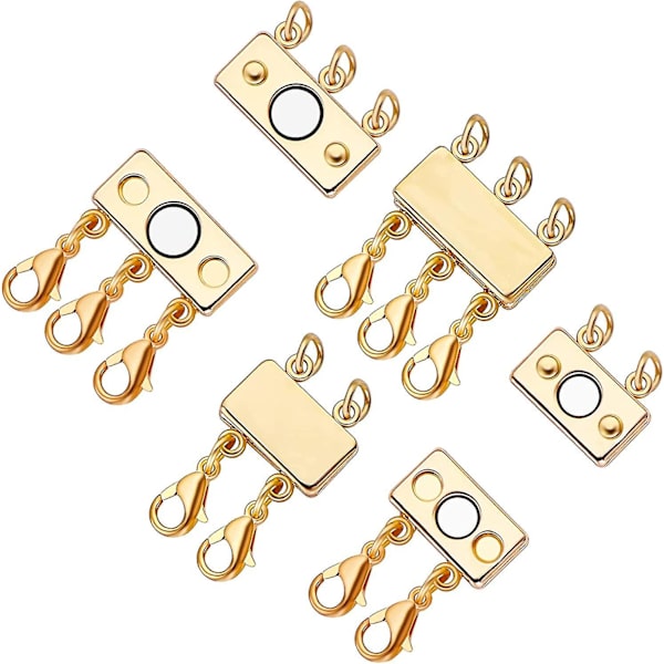 Halsbandsskiktningsspännen, magnetiskt halsbandskonnektor magnetiskt halsbandseparator för skiktning av flerskiktslås för skiktade armbandshalsband (2 st