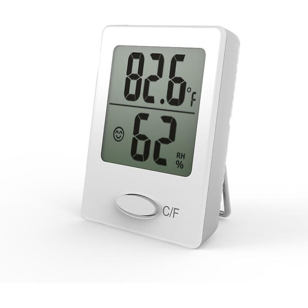 Msbd 2st Bärbar Digital inomhushygrometer med hög precision Temperatur Fuktighetstermometer (vit)