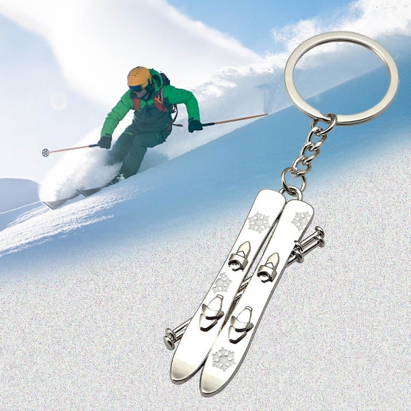 Vintersport Ski nøglering Snowboard nøglering spil Lille gave Fule53