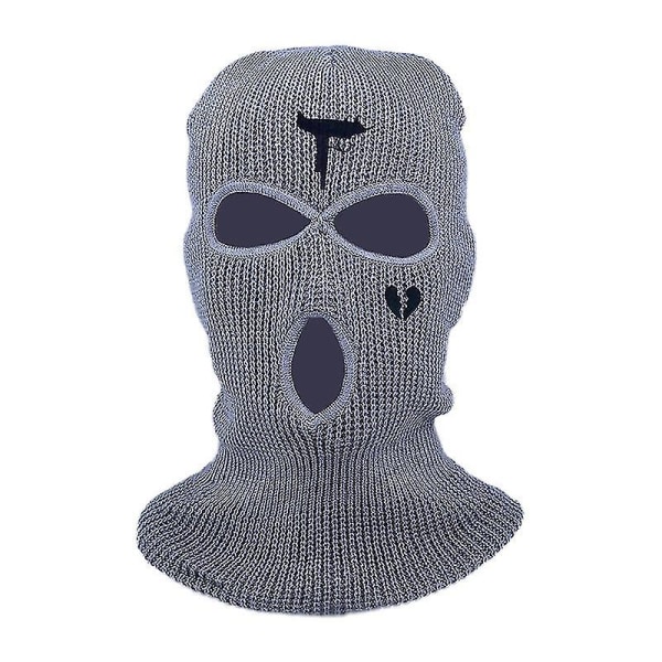 3 hullers Vintervarm Unisex Balaclava Maske - FARGE: Grå YIY9.27  SMCS.9.27