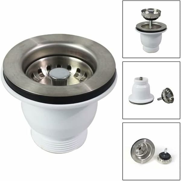 Vaskeprop 60 mm - Rustfrit stål - Afløbskurv 85 mm - Flere farver