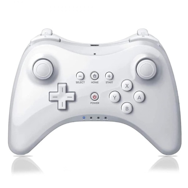 Pro -ohjain Wii U:lle, Ead Wireless Controller Gamepad Nintendo Wii U Dual Analog Game Remote Joystick (valkoinen)