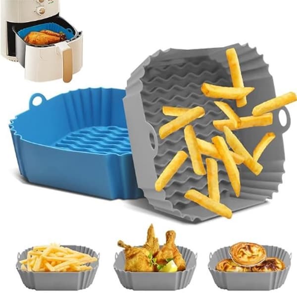 Airfryer Tilbehør Silikonform - 21 cm - Gjenbrukbar - Non-stick