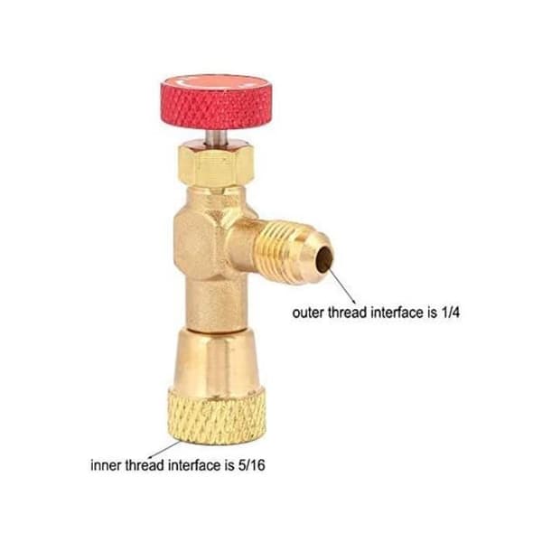 1/4\" til 5/16\" reguleringsventiladapter - Messing - Reducerer kølemiddeltab