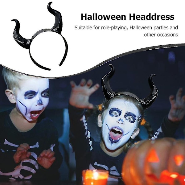 Halloween Maleficent Horn Hodebånd Cosplay Okse Bull Hårbånd For Fest Kles Opp Festival Foto Rekvisitter Dyre Hodeplagg Maskerade