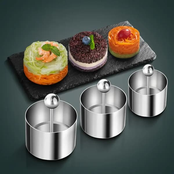 1 stk, kageformring med trykker, rustfrit stål moussetårtform, kageforme m