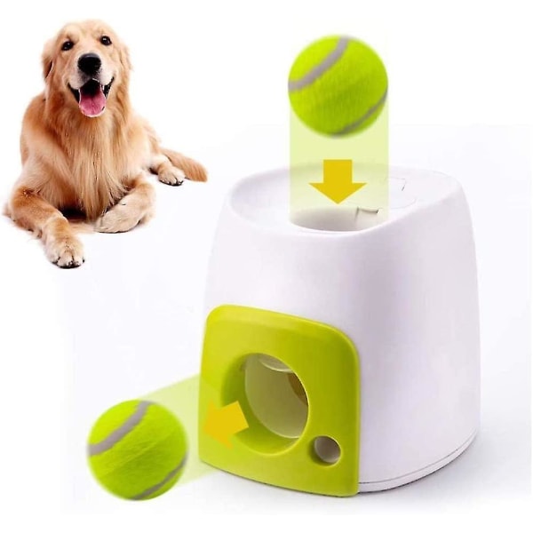 Interactive Dog Ball Launcher - Matbelöningsmaskin, automatisk kastleksak inomhus/utomhus