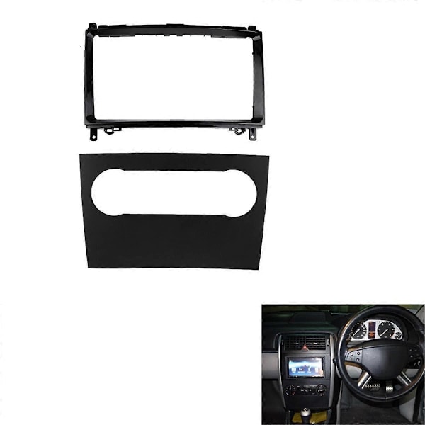 Bilradio Fascia för A-klass W169 2004-2012 Instrumentbräda Kit Install Facia Panel Konsol Bezel Adapterplatta
