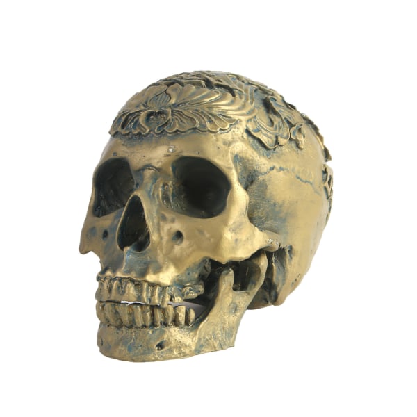 2 delar Harts Western Cowboy Skull figuriner för Halloween Bar Bordsdekoration, - 12*11*11cm