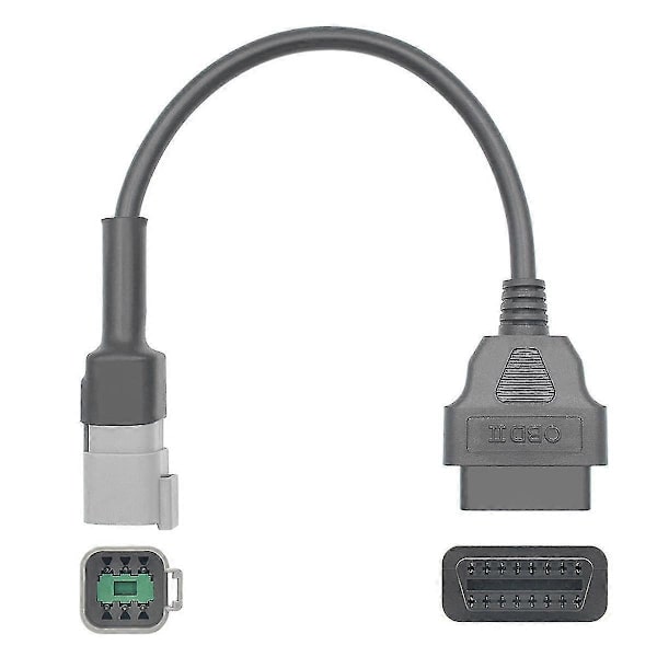 6-stifts till 16-stifts diagnostisk OBD2-kabeladapter, OBDII-skannerersättning för CAN AM ATV UTV Motorcykelcykelverktyg