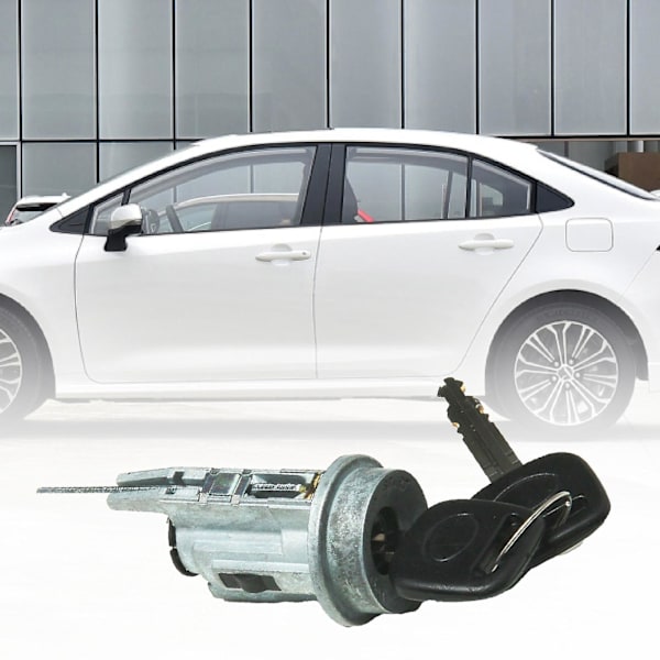 Tändningslåscylinder Nyckel Underhåll Lätt Installation Metall Väl lämpad 69057-12340 Tändningslås För Toyota Corolla Geo Prizm