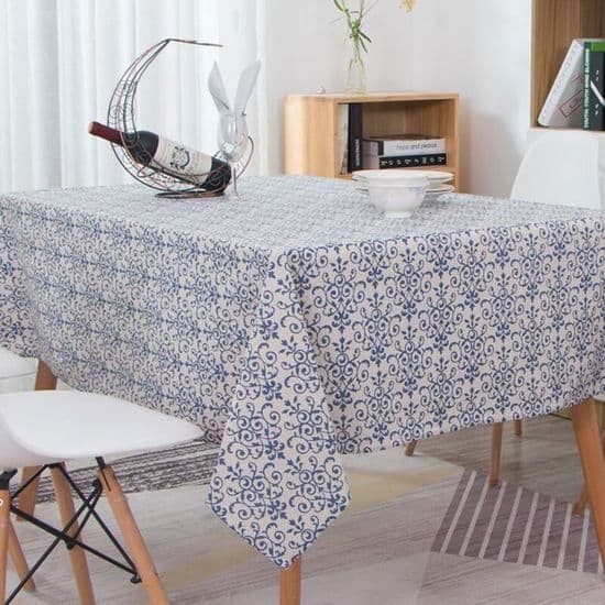Rektangulær duk 140x180 cm - Bomull og Lin - Oljebestandig - Vaskbar