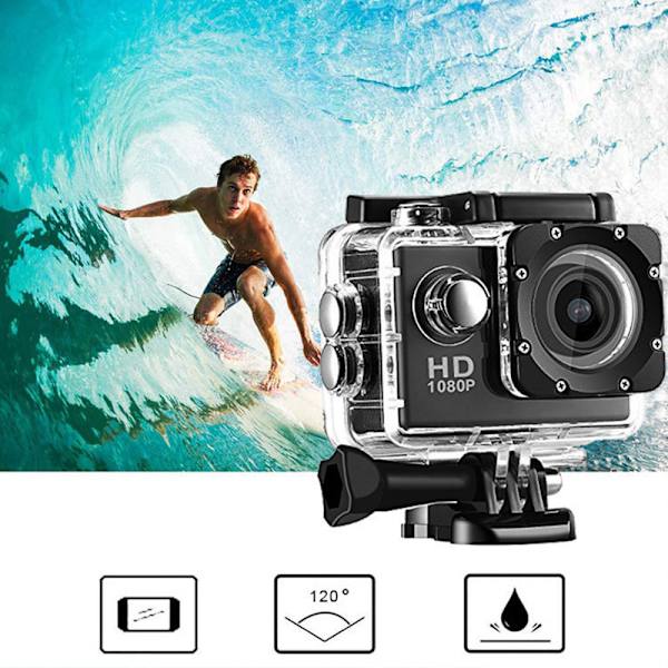 Ultra HD 4K/30fps Wifi Action Camera 2.0 Tommers 170D Vanntett Hjelm