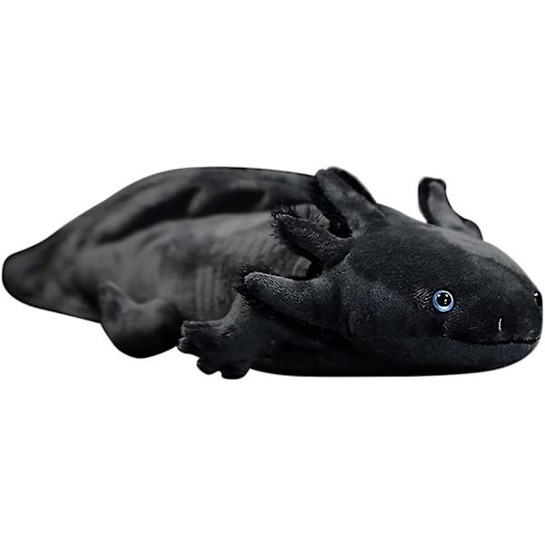 SSRGV 19,6 tum simulerad axolotl plyschleksak Kawaii mjuk stoppad djur axolotl plyschkudde docka (svart)