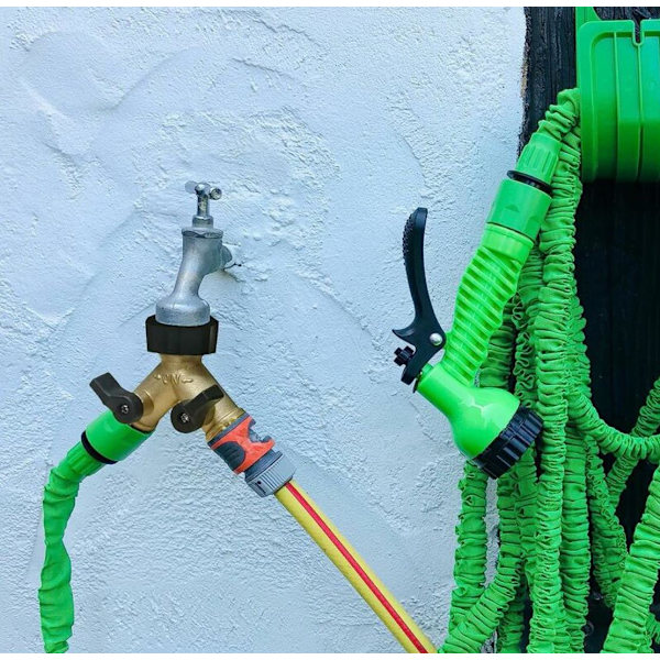 Enkeltstykke dobbelt vaskemaskine havehane splitter 3/4 Y-forbindelse til 2 fittings