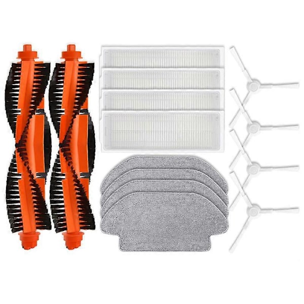 For Xiaomi Robotstøvsuger S10 S12 B106GL Reservedeler Tilbehør Hovedbørste Sidebørste Hepa Filter Mopp