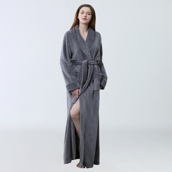 pyjamas höst och vinter pyjamas förtjockad och förlängd yukata badrock