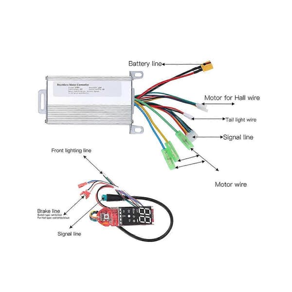 36V 350W Elektrisk Scooter Controller Board Sæt med Dashboard Accelerator Udskiftning til M365/Pro