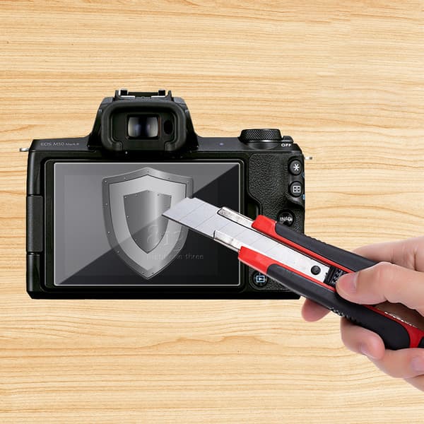 Tempered Glass Screen Protector for Camera, 2-pack Canon EOS M50 Mark II