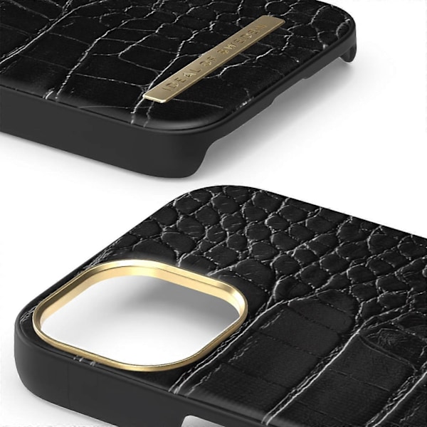 Etui til iPhone 15 Plus Luxe Ultra tynd Neo Sort Croco, Sort