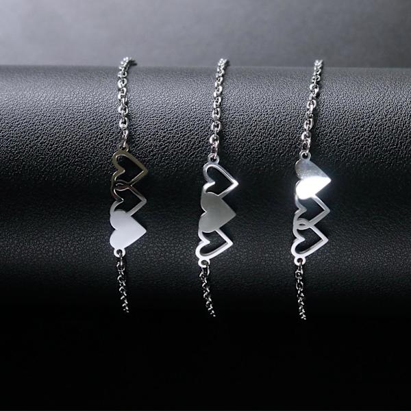 3 Systrar Armband Bästa Vänner Halsband 3 Hjärta Armband 3 BFF 3 Bestie Söt