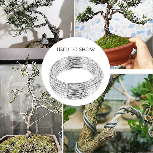 3mm Aluminiumtråd 10m Hantverk Silvertråd Kompatibel med Smyckestillverkning Lermodellering Bonsai och