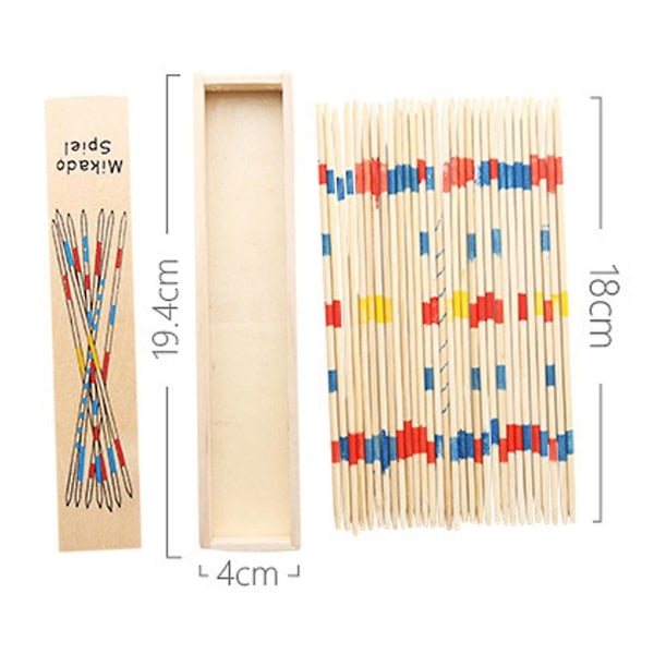 Baby Pedagogisk tre Tradisjonell Mikado Spiel Pick Up Sticks With Box Game