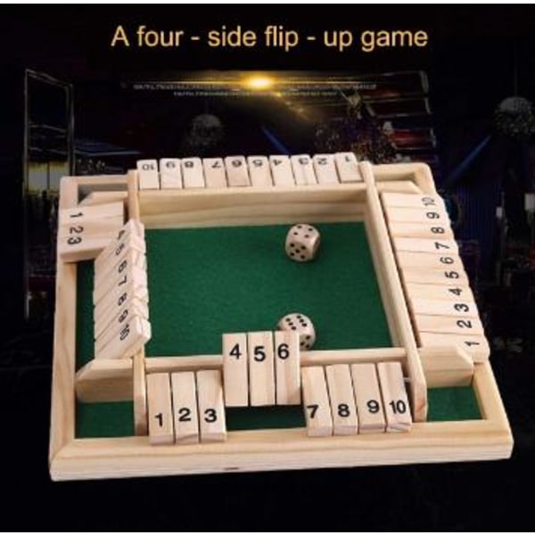 Board Game 4 People Closed Box Wooden Classic Dice Board Toy