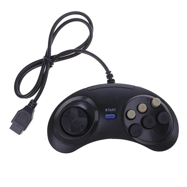 6 Knaps Wired Controller Pad Gamepad Til Mega Drive Megadrive Sega MD Genesis