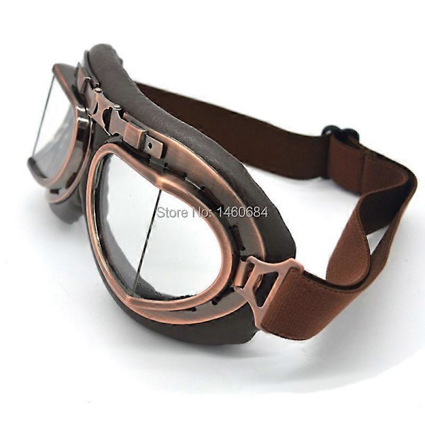 Nye Vintage Læder Motorcykel Briller Pilot Motorcykel Retro Jet Hjelm Briller