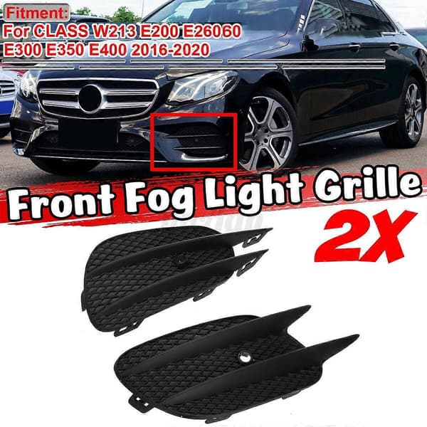 2X Frontlykter Grill Deksel for E CLASS W213 E200 E260 16-20 A2138856800 A2138856700
