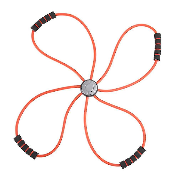 Kerne Cross Resistance Band til kvinder, der træner, fitnessøvelsesbånd med håndtag til pilates, yogastyrketræning, latex elastisk løkke, rød