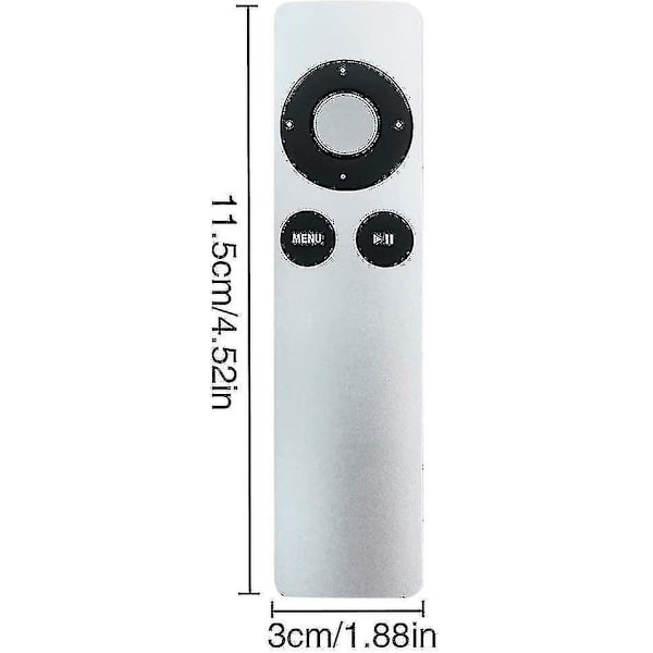 Ersättning Apple TV-fjärrkontroll för Apple TV 1 2 3 4 A1156 A1427 A1469 A1378 Apple Tv2 Tv3 - Apl Tv Mc377ll/a Fjärrkontroll gjord av plast (inte original) Xi