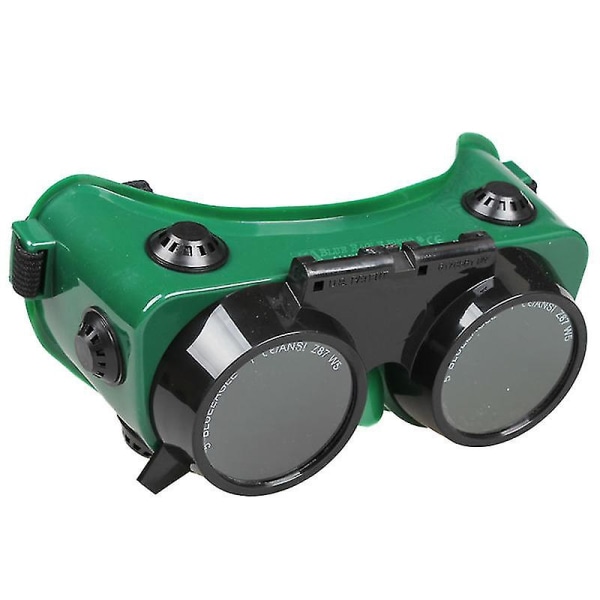 Goggles Svejsehjelm, sammenfoldelige svejsebriller Slagbeskyttelsesbriller (grøn)
