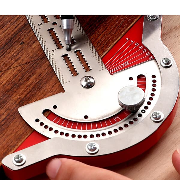 Adjustable Stainless Steel Angle Square with Protractor