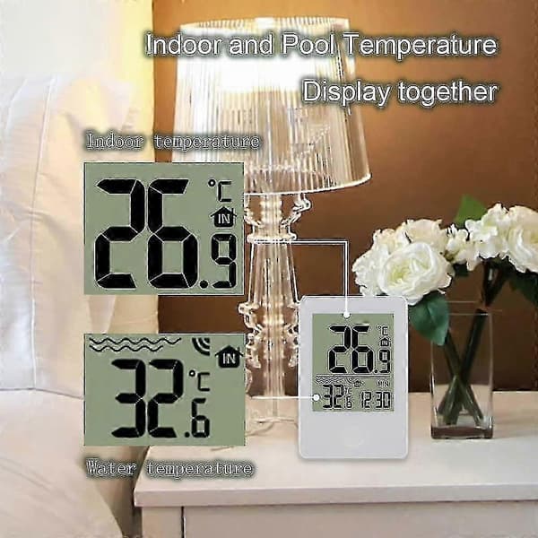 Pool Termometer Digital Wifi Termometer Med Digitalt Pool Termometer, LCD Display, IPX7 Flydende Termometer Til Pool - F