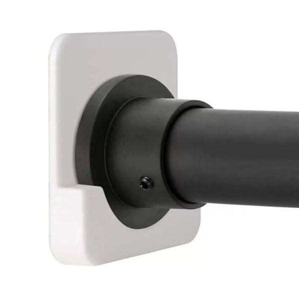 1st självhäftande duschdraperi Dragstång Duschstångsmonteringsfixtur kompatibel (vit)