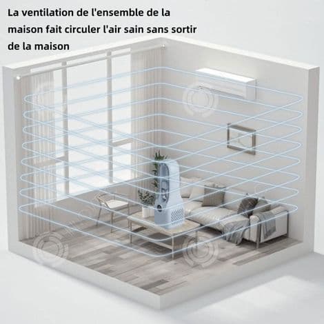 Mobil luftkøler, 6-trins bladløs ventilator, 150 ml luftfugter, til kontor/soveværelse