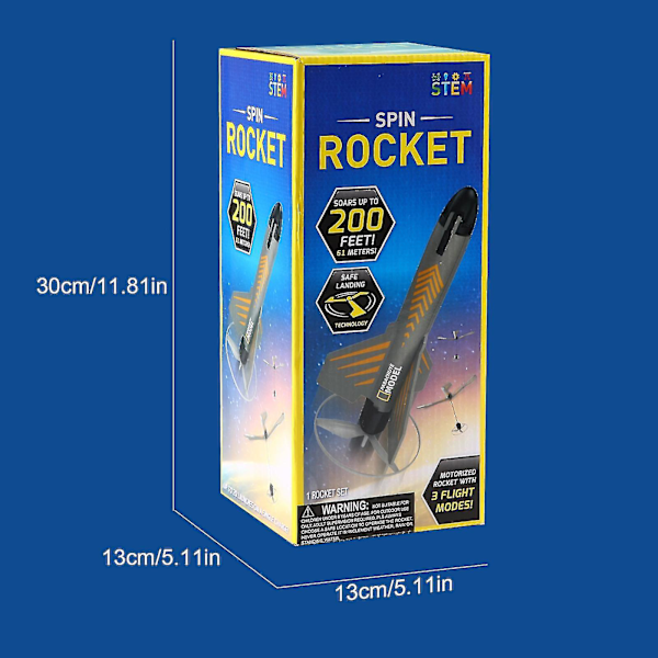 National Geographic Stem Power Rocket Launcher för barnMotoriserad Power Rocket-SDR