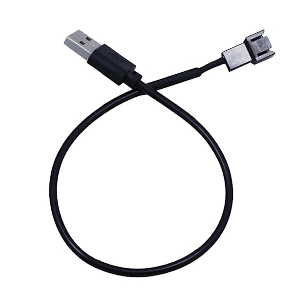 30cm USB-hane til 3-bens adapterkabel-stik til pc-computerkasse-cpu-ventilator