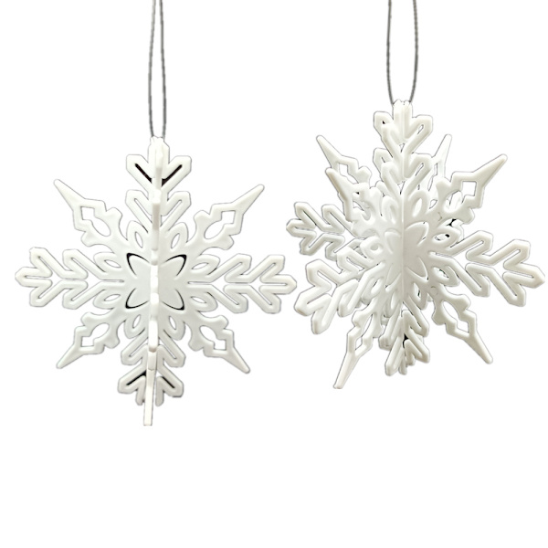 20 stk jule-snøfnugg ornamenter, 3D juleanheng