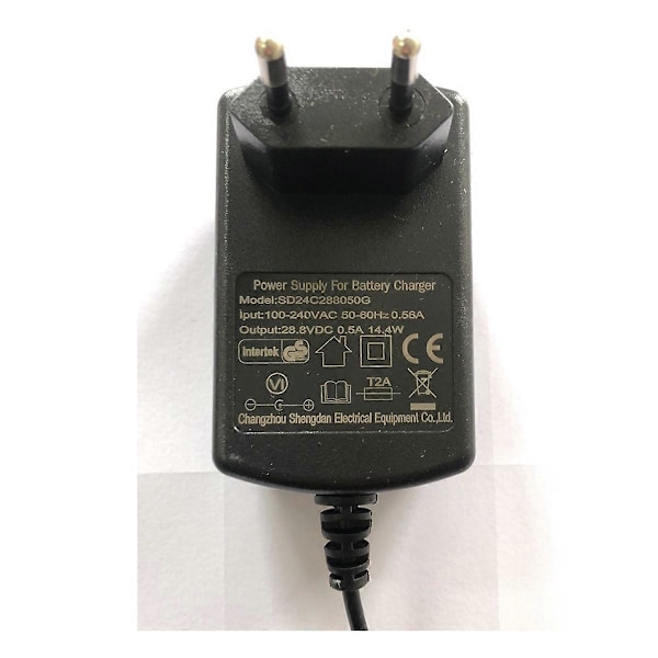 28.8V DC 500mA Eurooppalainen standardilaturi lasten sähköautoihin, lasten sähköautotarvikkeet EU-pistoke