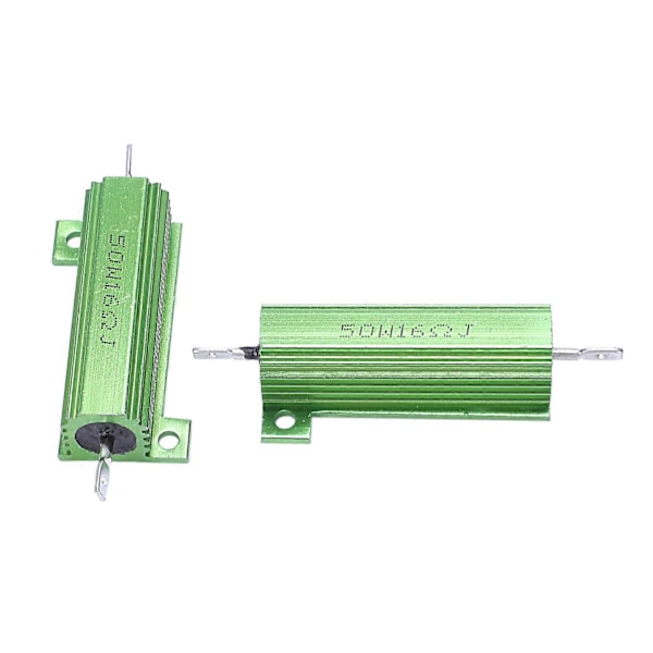2 st Chassimonterade Grön Trådlindad Aluminium Resistor 50W 16 Ohm