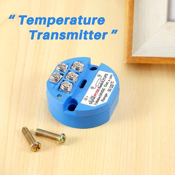 Rtd Pt100 Temperatur Transmitter Dc24v 50 ~ 100 Grad Output 0-10v