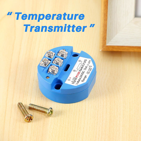 Rtd Pt100 Temperatursändare Dc24v 50 ~ 100 Grader Utmatning 0-10v