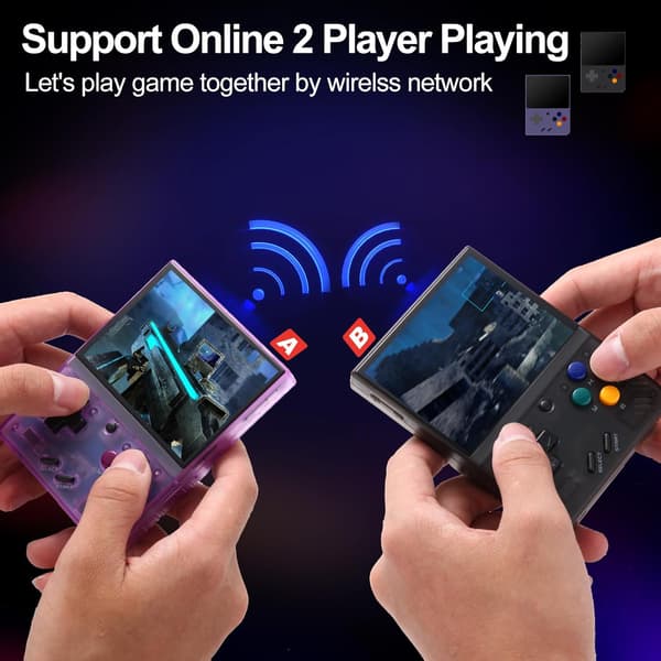 2025 Latest Model Miyoo Mini Plus Handheld Game Console with Hard Case, 3.5 Inch IPS Screen Retro Video Game Console, Built-in 12