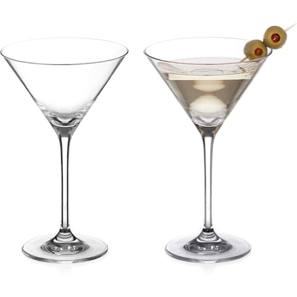 Martini Prosecco Cocktail Glass - Klassisk gaveeske med blandeglass (D-S5)