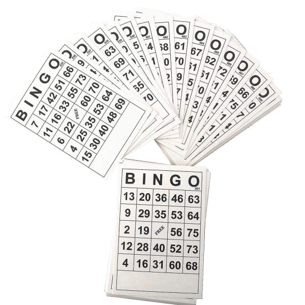 Klassiske bingokort Morsomt familiekortspill Bingobilletter Spill for familie voksne barn
