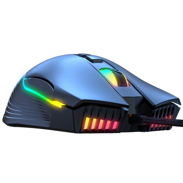 Gaming RGB-mus svart i ett stycke